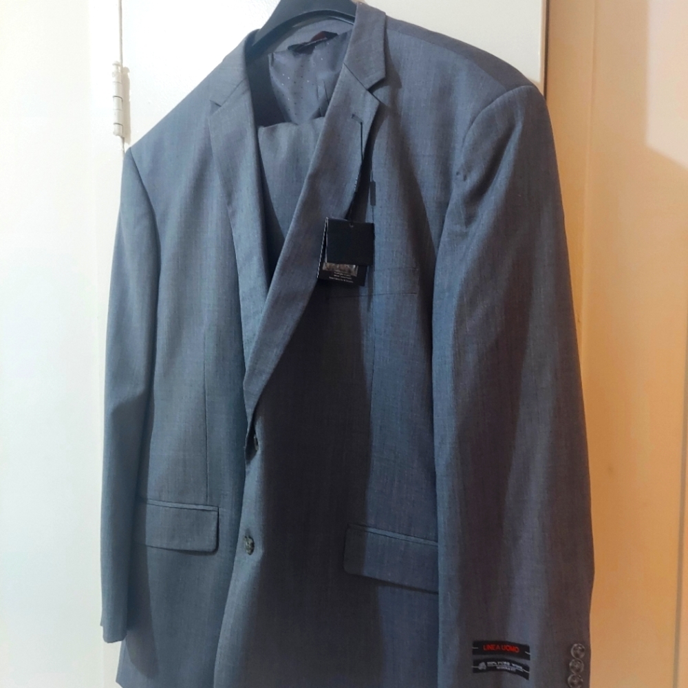 Charcoal Gray Pinstripes 2 piece suit